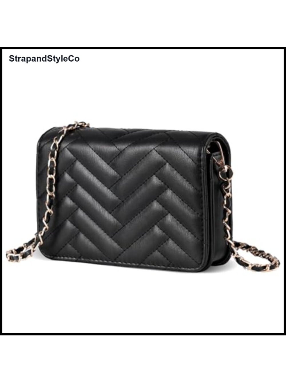 Quilted Crossbody Bag Vegan Leather Phone Wallet Purse with Credit Card Slots